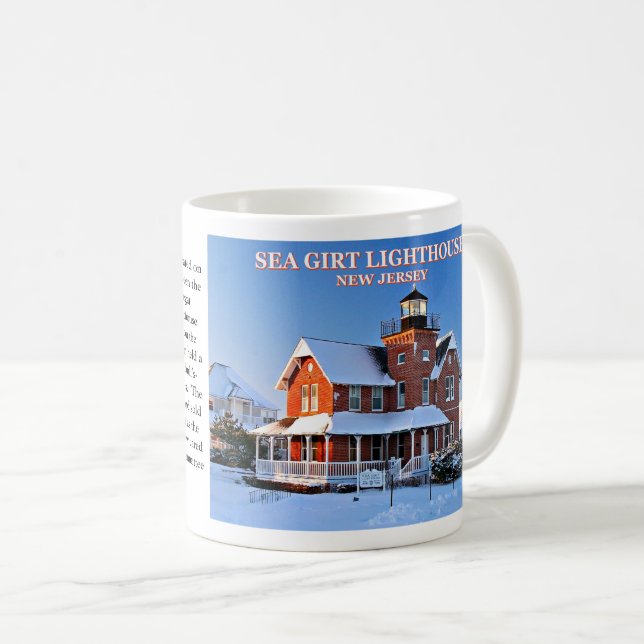 Café Farol Girt mar, caneca de New-jersey (Frente Esquerda)