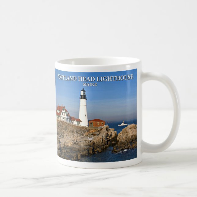 Café Farol principal de Portland, caneca de Maine (Direita)