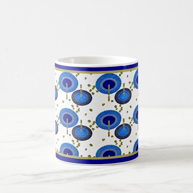 Café Fãs azuis japoneses - caneca do clássico de 11 (Centro)