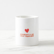 feedback é minha língua de amor - caneca