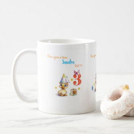Café Feliz Aniversário Bolo de Frango Fofo Caneca
