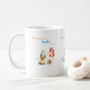 Café Feliz Aniversário Bolo de Frango Fofo Caneca