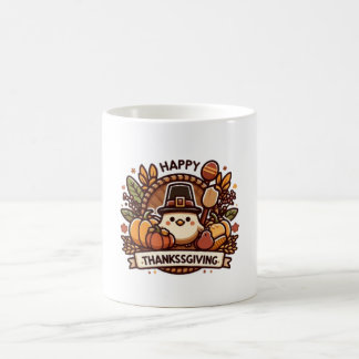 Café Feliz caneca de Ação de Graças