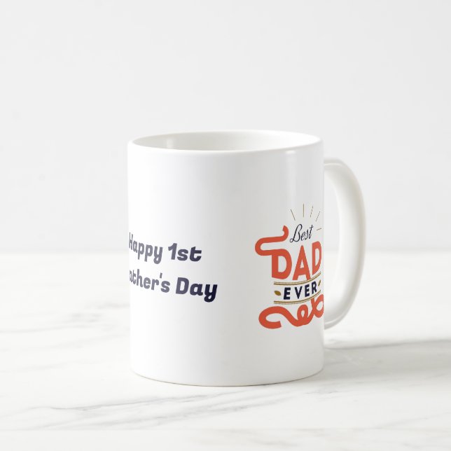 Café Feliz caneca do dia dos pais das ruas - Design de  (Frente Esquerda)