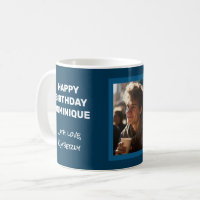 Feliz Cartão De Aniversário Com Foto Em Uma Caneca