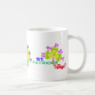 Café ♫☆♥FELIZ Dia de São Patrício Caneca Clássica Branc