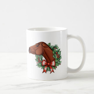 Café Feliz Natal com égua! Caneca de Cavalo Engraçado