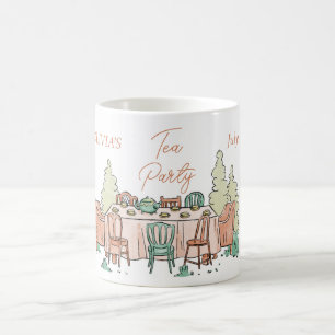 Café Festa de chá de aniversário, garotas, caneca fofa