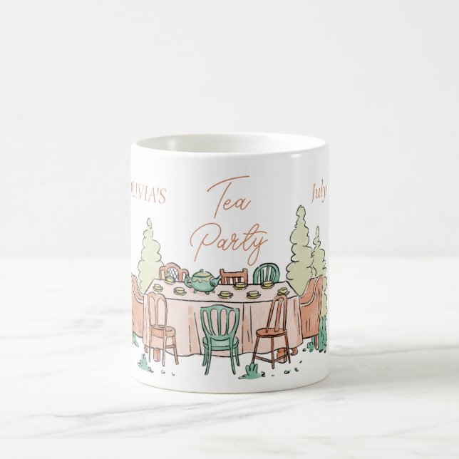 Café Festa de chá de aniversário, garotas, caneca fofa (Centro)