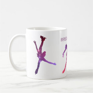 Café Figura da caneca de patinação - Estrela rosa e p