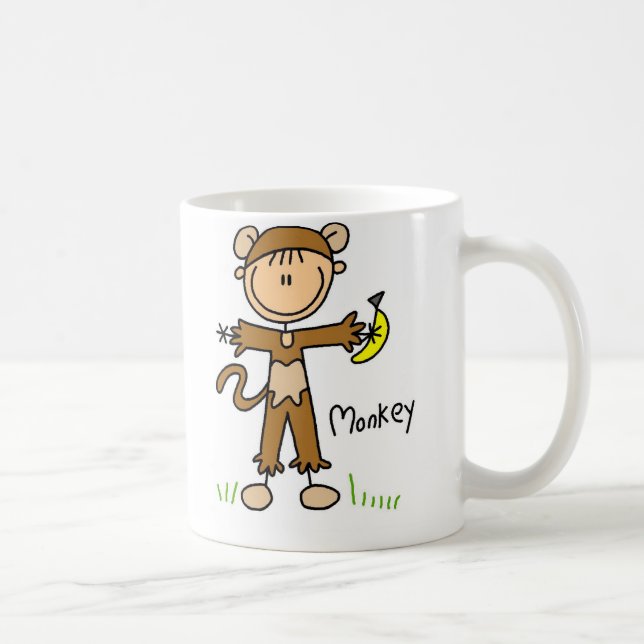 Café Figura da vara na caneca do terno de macaco (Direita)