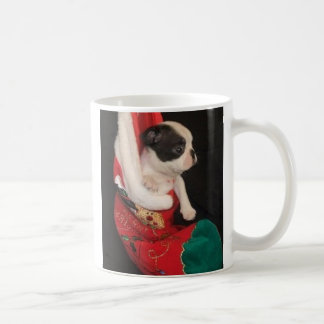 Café Filhote de cachorro do Boson na caneca da meia do
