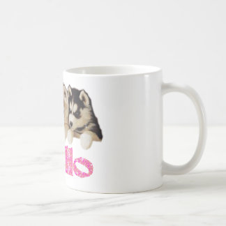 CAFÉ FILHOTES DE CACHORRO DO ROUCO SIBERIAN DE CANECA