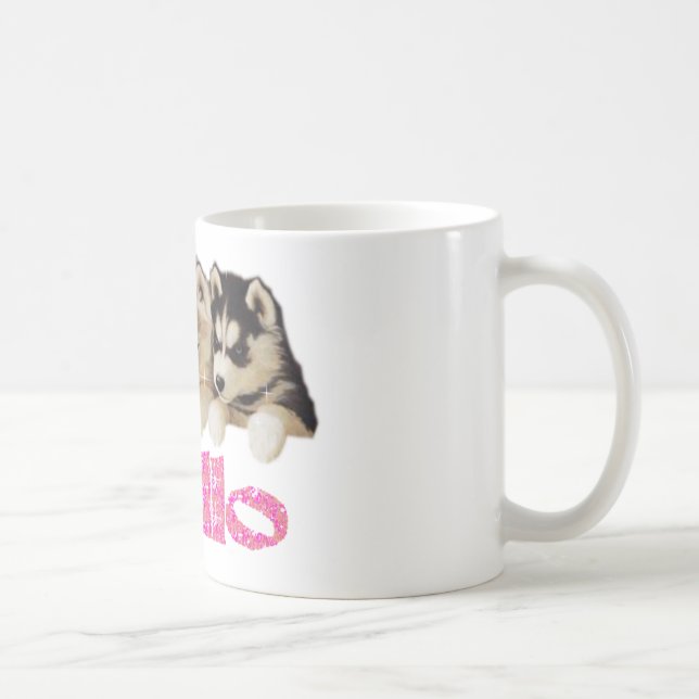 CAFÉ FILHOTES DE CACHORRO DO ROUCO SIBERIAN DE CANECA (Direita)