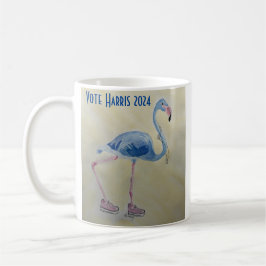 Café Flamingo azul com caneca de pérolas
