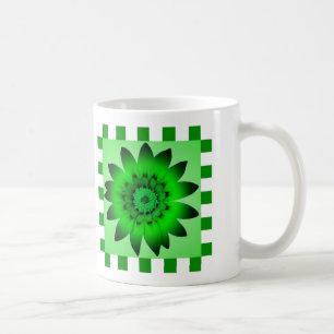 Café Flor Verde Margarida, Faixa de Padrões - Caneca