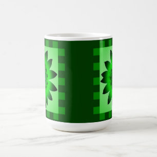 Café Flor Verde Margarida, Faixa de Padrões - Caneca