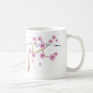 Café Flores de cerejeira e caneca de Monte Fuji