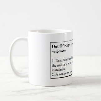 Café Fora da caneca da definição de Regs