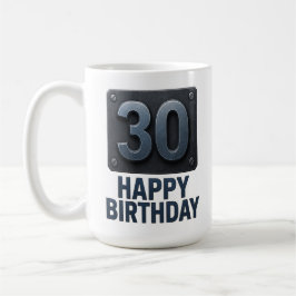 Café Forjado aos 30 anos: Caneca de aniversário industr