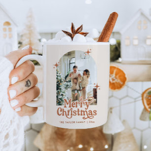 Café Foto da família Feliz Caneca de Natal