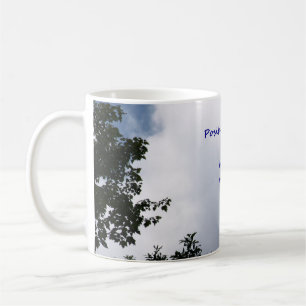 Café Foto do céu e das nuvens criada em uma caneca de c