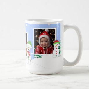 Café Foto personalizável de caneca de Natal, 15 oz