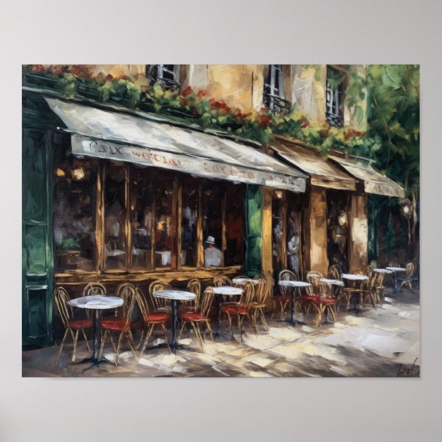 Café Francês Painting Landscape Art Impressão (Frente)