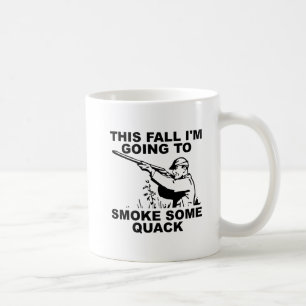Café Fume Um Pouco de Quack Caneca Divertida