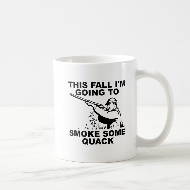 Café Fume Um Pouco de Quack Caneca Divertida (Direita)