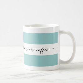 Café Funciona na caneca de café, aqua
