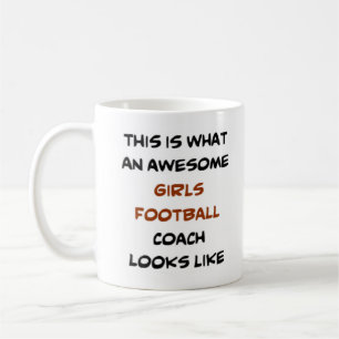 Café garota incrível treinadora de futebol caneca de c