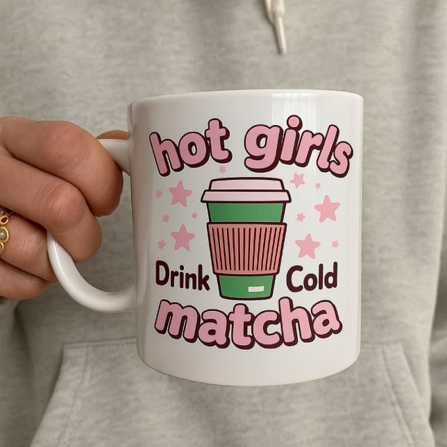 Café Garotas Quentes bebem Matcha Caneca de Matcha Cane (Criador carregado)