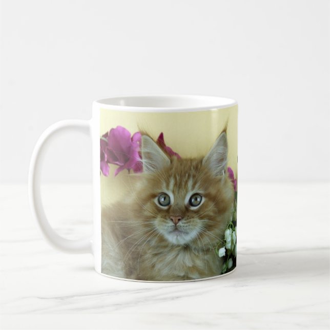 Café Gatinho do racum de Maine da caneca (Esquerda)