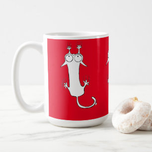 CAFÉ GATO CAÍDO VERMELHO CANECA DE GATOS