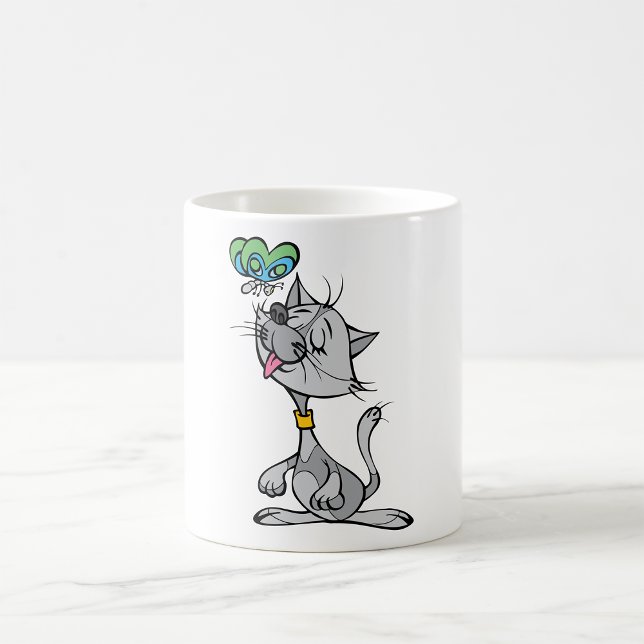 Café Gato E Uma Caneca De Borboleta (Criador carregado)