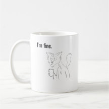 Gato Estressado, Caneca de Gato Ilustrado Esquisit