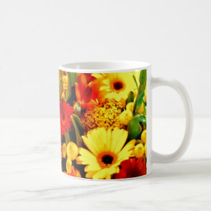 Café ♪☼✿Gerberas Marcantes Caneca de Cerveja Mug✿☼♪