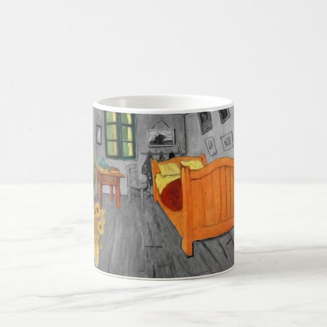 Café Girassóis de Vincent van Gogh na caneca do (Centro)