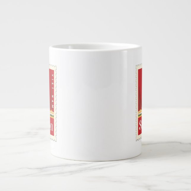 Café Grande A caneca com selo vietnamita de Saigón (Frente)