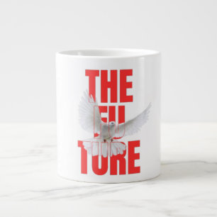 Café Grande A caneca motivacional de tipografia do futuro