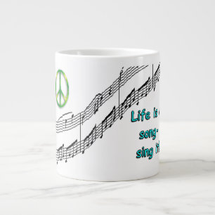 Café Grande A vida é uma caneca de música