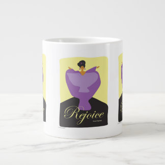 Café Grande Alegre-se | Caneca de Arte Inspiradora | Mensagens