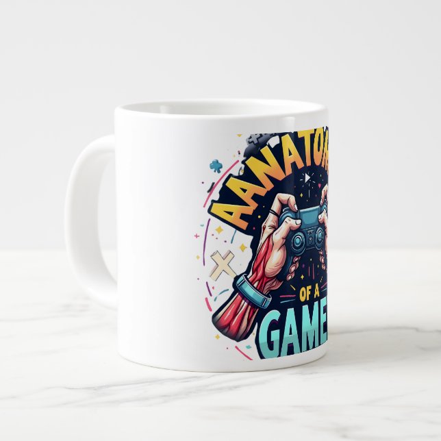 Café Grande Anatomia de uma caneca de jogador - Presente perfe (Frente Esquerda)