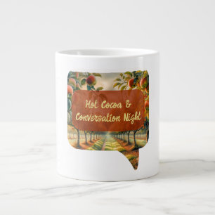 Café Grande Cacau quente personalizado e caneca noturna de con