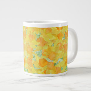 Café Grande Caneca Bonito de tamanho grande, Ouro amarelo