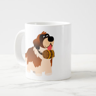 Café Grande Caneca bonito do jumbo de St Bernard dos desenhos