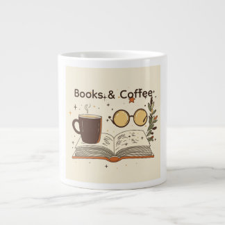 Café Grande Caneca Branca de Presente de Leitura de Livros e C