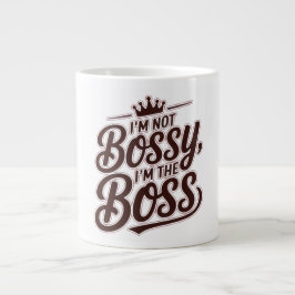 Café Grande Caneca com Citação Divertida de Chefe – “Eu Não So
