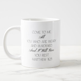 Café Grande Caneca com Versículo Bíblico de Esperança Mateus 1